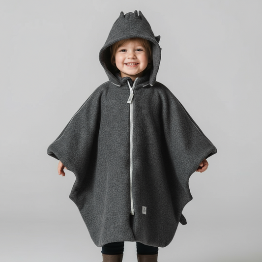 Merino Wool Car Poncho For Kids - Dragon