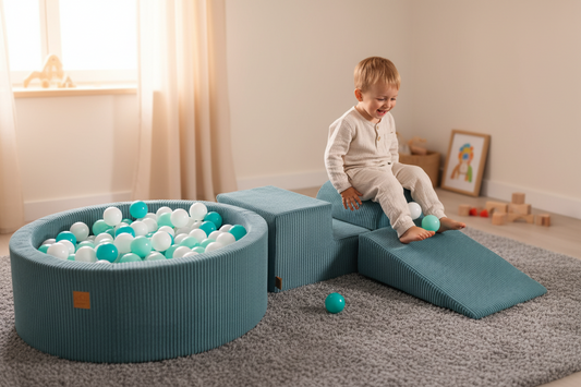 Playset with 200 Balls Pit - Turquoise, Mint & White Pearl