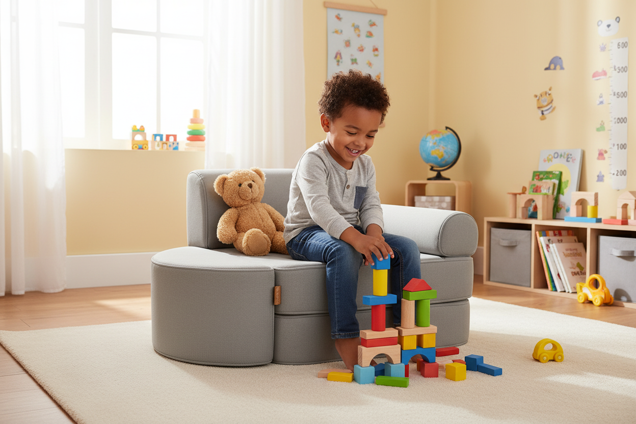 Outzy Pocket Sofa For Children - Fog Gray