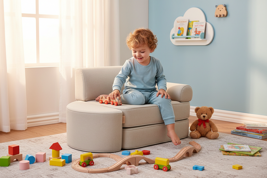 Outzy Pocket Sofa For Children - Oat Blush Beige