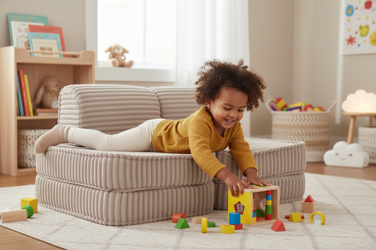 Small Modular Sofa for Kids - Churros Beige