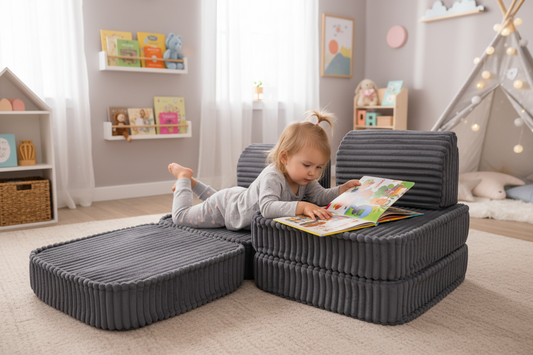 Small Modular Sofa for Kids - Churros Jurassic Grey