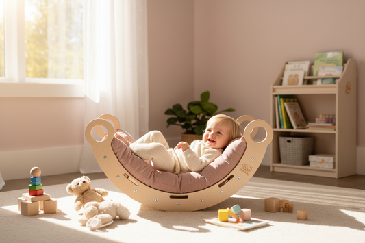 Snug Rocker voor Kinderen Met Roze Kussen - MEDIUM