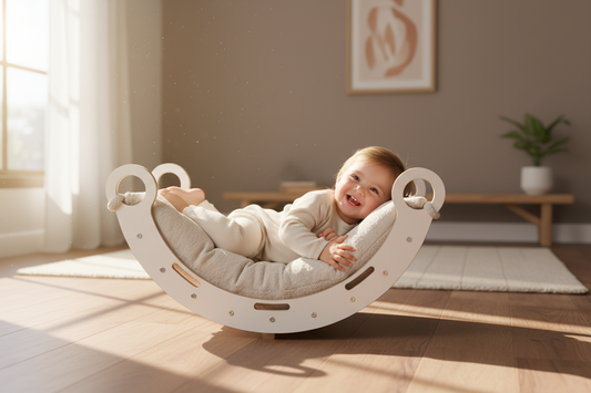 Snug Rocker voor Kinderen - Ecru Kussen - MEDIUM