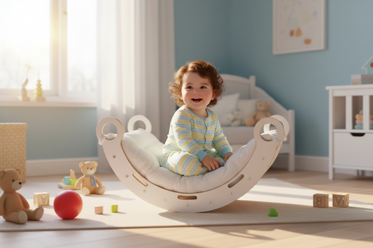 Snug Rocker voor Kinderen - Witte Kussen - MEDIUM