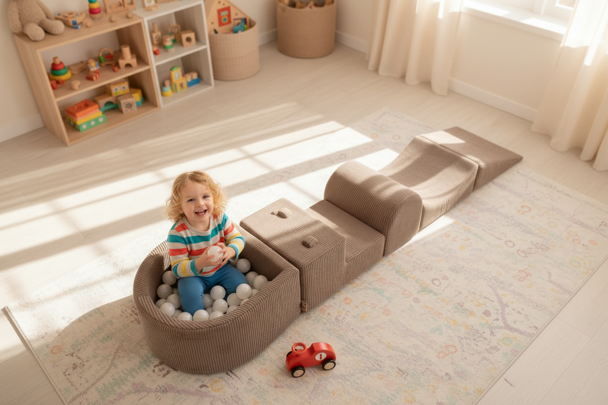 Playset with Small Ball Pit - Brown & White Pearl