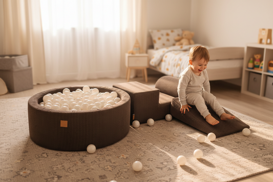 Playset with 200 Balls Pit - Brown & White Pearl