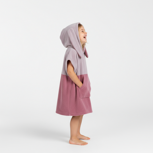 Surfbunny Kids Bath Poncho - Pink