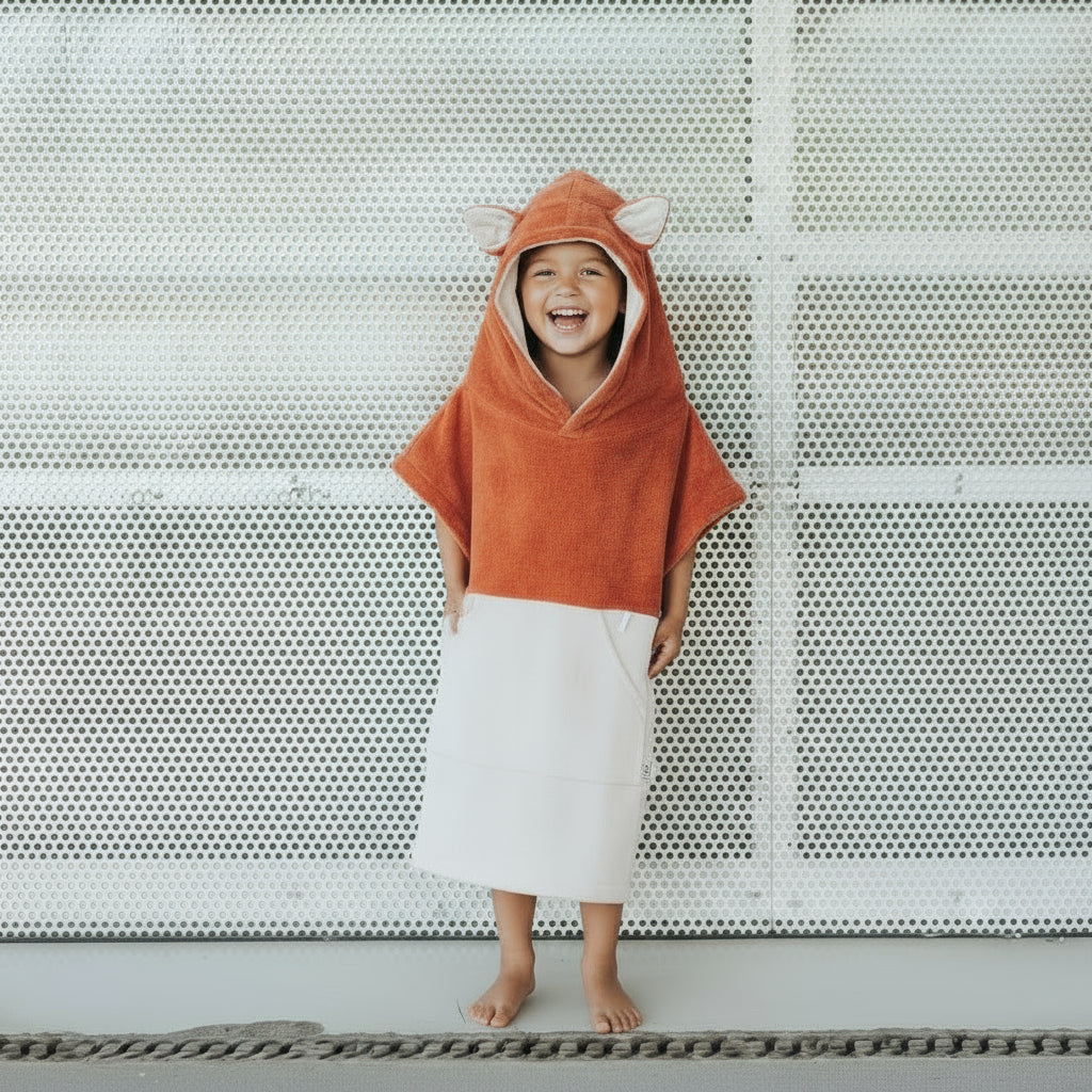 Surffoxy Kids Bath Poncho - Orange